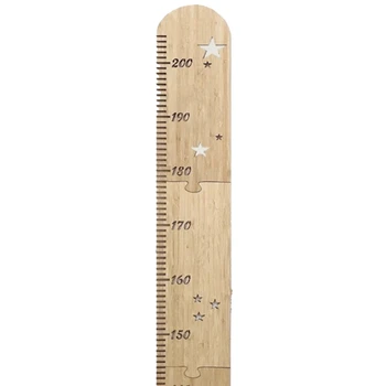 снаждана дървена линийка детска стая пачуърк дървена звезда измерване на растежа владетел височина владетел