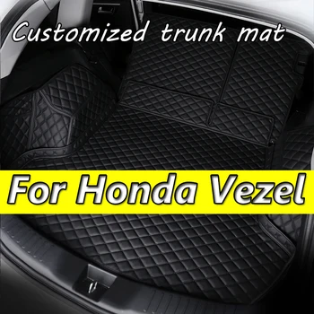 Специални стелки за багажник за кола за Honda Vezel 2019-2015 трайни килими за багажник за Vezel 2017,Безплатна доставка