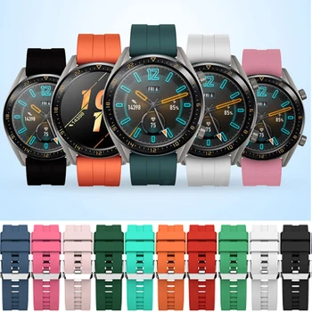 Спортна лента за Samsung Galaxy часовник 6 5 pro 4 класически Active 22mm 20mm Силиконова гривна Huawei часовник gt 3-2-2e-pro Каишка за часовник