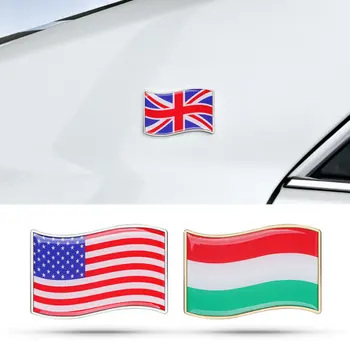 Стикери за кола с летящ флаг за аксесоари за ремонт на автомобили украсяват стикери САЩ Великобритания Германия Тя Китай Украйна Русия ЕС FR лого на страната
