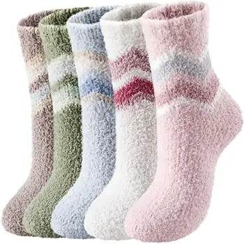 Супер меки размити чорапи ежедневно носят топли еластични дебели коралови руно чорапи зимни топли уютни чорапи