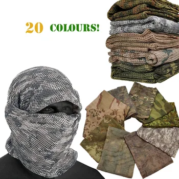 Тактически мрежест шал мъже армия пустиня neckerchief къмпинг туризъм открит нетна кърпа шал воал къмпинг лов мулти туристически шалове