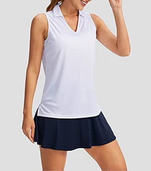 Шон Цин® голф тенис поло тениски жени без ръкави завой-надолу яка дишаща спортна жилетка бадминтон тренировка активни потници